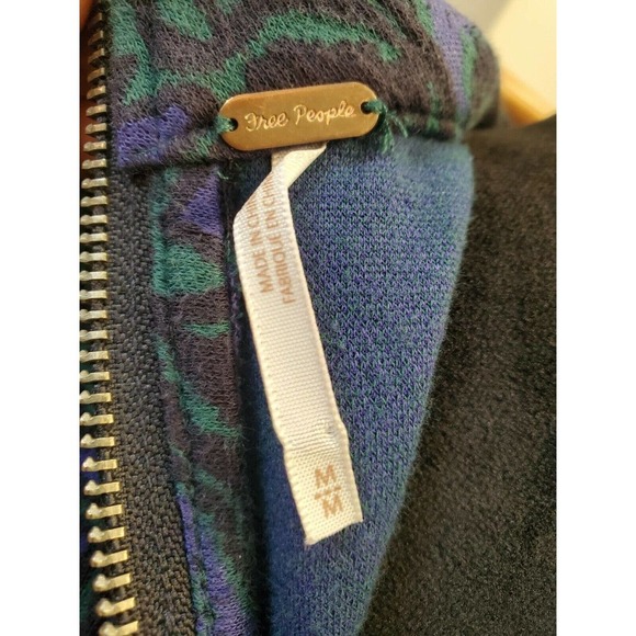 Free People Women's Floral Cotton Sleeveless Mock Neck Knee Length Dress Size M - Picture 8 of 10